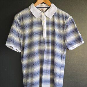Original Penguin men's polo M SS striped blue white classic Fit Munsingwear